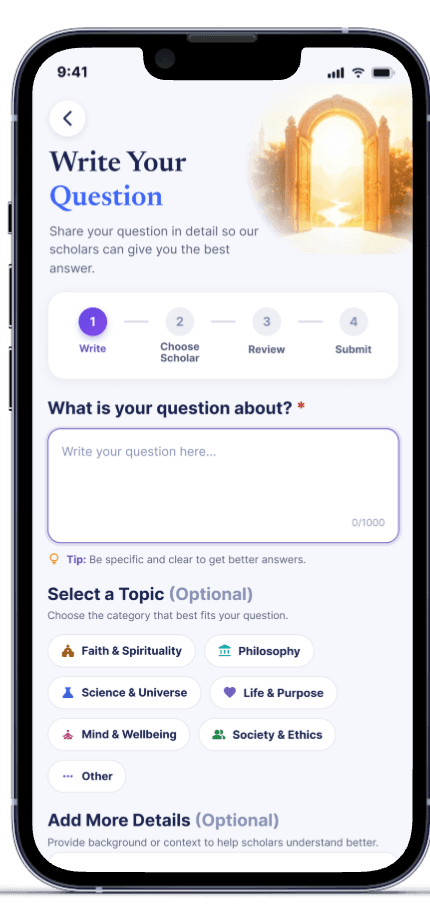 BeyondLife 360 ask-a-scholar question flow screenshot